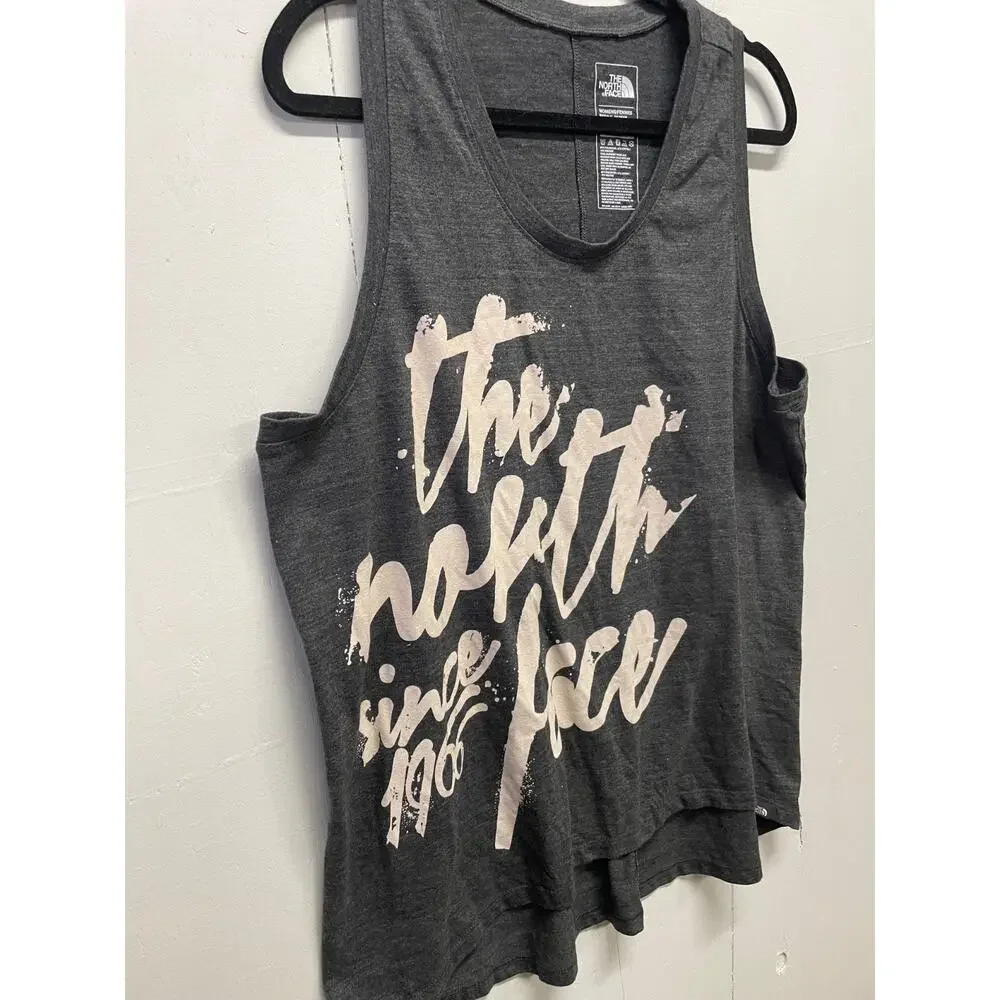 North Face Women's Charcoal Gray Activewear Tank Top Size XXL Classic Fit - Picture 3 of 8